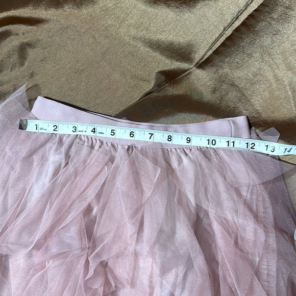 Blush Pink Asymmetrical Ruffle Skirt Bohemian Style (CUTE for any occasion) - Picture 4 of 5